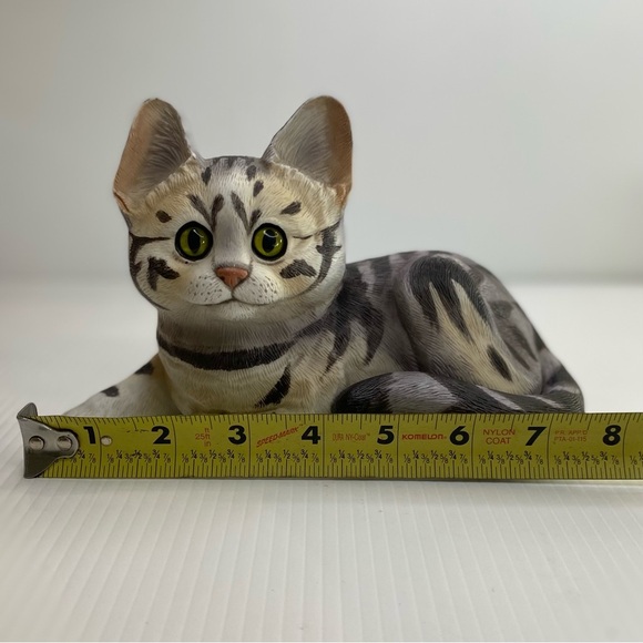 Vintage 1984 Enesco Purebred Pets Grey/black Tabby Kitty By Kathy Wise Figurine - Picture 11 of 11